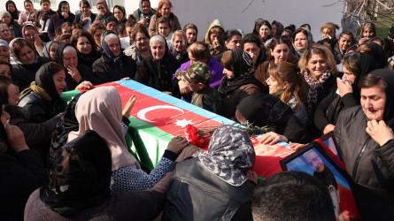 Birinci Qarabağ müharibəsində itkin düşmüş şəhid Babayev Vüqar Səlim oğlu Göyçay şəhər Şəhidlər Xiyabanında dəfn edilib