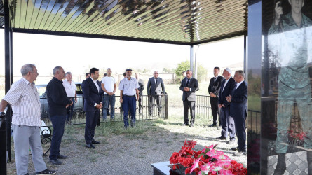 Göyçayda torpaqlarımızın azadlığı uğrunda canından keçən şəhidlərin məzarları ziyarət olunub