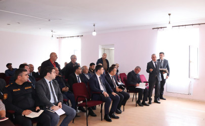Göyçay Rayon İcra Hakimiyyətinin başçısı Orxan Mürsəlov Şahsoltanlı kəndində səyyar qəbul keçirib