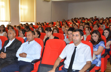 Göyçayda ümumtəhsil məktəblərinin 2, 5 və 6-cı sinif rəhbərləri ilə mülki müdafiə sahəsində tədbir keçirilib