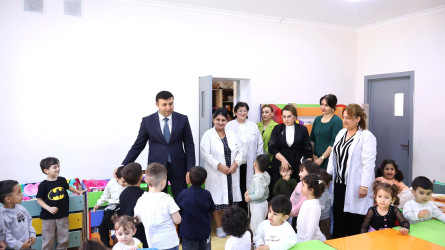 Göyçay Rayon İcra Hakimiyyətinin başçısı Orxan Mürsəlov şəhər 2 nömrəli və 11 nömrəli uşaq bağçalarında olub