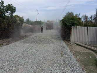 Bığır kənd yolunda təmir və işıqlandırma işləri aparılıb